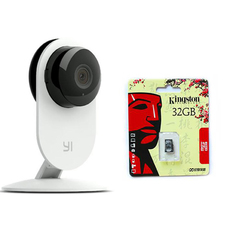  Phân phối Bộ Camera IP thông minh Xiaomi Yi HD 720P (Bản đêm) và Thẻ nhớ Micro SDHC 32GB  nhập khẩu 