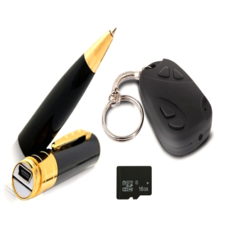  Địa chỉ bán Bộ camera móc khóa và Bút camera và thẻ nhớ MicroSD 16GB PeepVN
(Đen)  hàng xách tay 