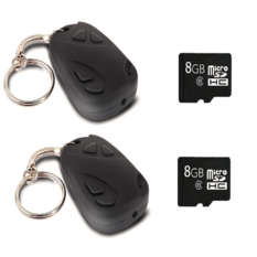  Phân phối Bộ 2 camera móc khóa PeepVN CK14 và 2 thẻ nhớ MicroSD 8GB (Đen)  chính hãng 