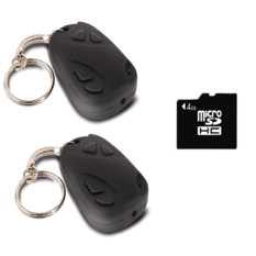  Review Bộ 2 camera móc khóa và 1 thẻ nhớ MicroSD 4GB (Đen)  giá tốt 