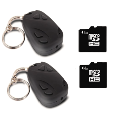  Shop bán Bộ 2 camera móc khóa và 2 thẻ nhớ MicroSD 4GB (Đen)  chính hãng 