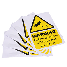  Cửa hàng bán Window Warning Stickers Signs Decal CCTV In Operation Security
Camera Home set of 5 (Intl)  giá sỉ 
