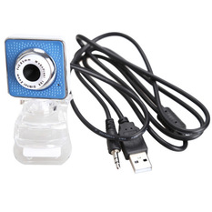  Bán USB 2.0 360 Degree Rotation Web Camera Webcam with Mic for Laptop
Desktop (Blue) (Intl)  loại tốt 