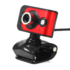  Đánh giá HD Webcam 3 LED Built-in MIC (Red) (Intl)  chính hãng 