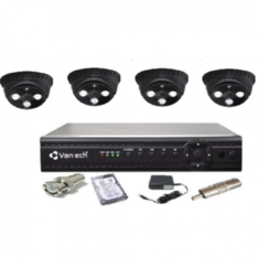  Đánh giá Trọn bộ 4 Camera VT-3115A(Đen)-Đầu Ghi Vantech + Ổ cứng 160GB  giá tốt 