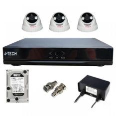  Địa chỉ bán Bộ camera AHD J-Tech 3205 (03 Camera + 01 Đầu ghi 4CH + Ổ cứng HHD
500Gb)  chính hãng 