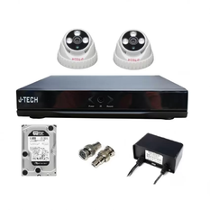  Đại lý Bộ camera AHD J-Tech 3206 (02 camera + 01 đầu ghi 4CH + 01 HDD
250GB)  hàng mới về 