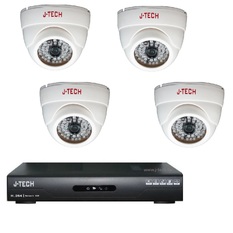  Bỏ sỉ Bộ 4 Camera AHD J-Tech AHD3205 và Đầu ghi hình AHD J-Tech AHD8004  chính hãng 