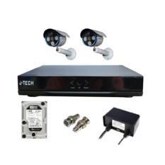  Bảng giá Bộ camera IP J-Tech 5602 (2 camera + 1 Đầu ghi IP 4CH + 1 HDD
250Gb)  cao cấp 
